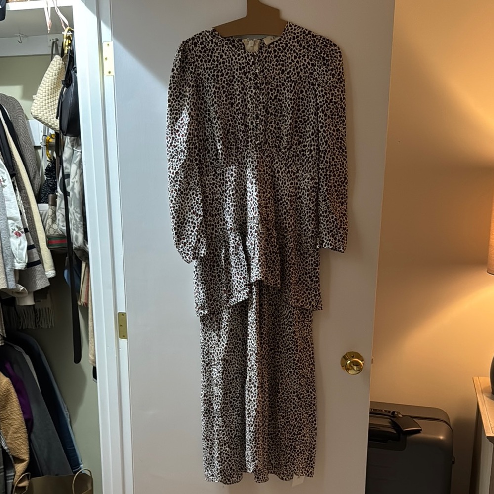 A.L.C. Black and White Midi Dress